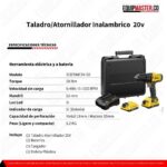 Taladro Atornillador Inalámbrico Stanley SCD700C2K-B3 1500 V 20 V –  FERREKUPER