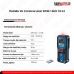 Medidor Láser Luz Roja 30m Bosch GLM 30-23 BOSCH